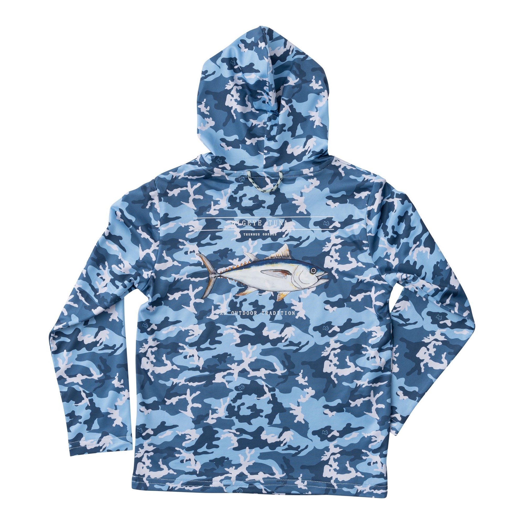 Long Sleeve Pro Performance Hoodie Fishing Tee | Out of Sight Blue Camo