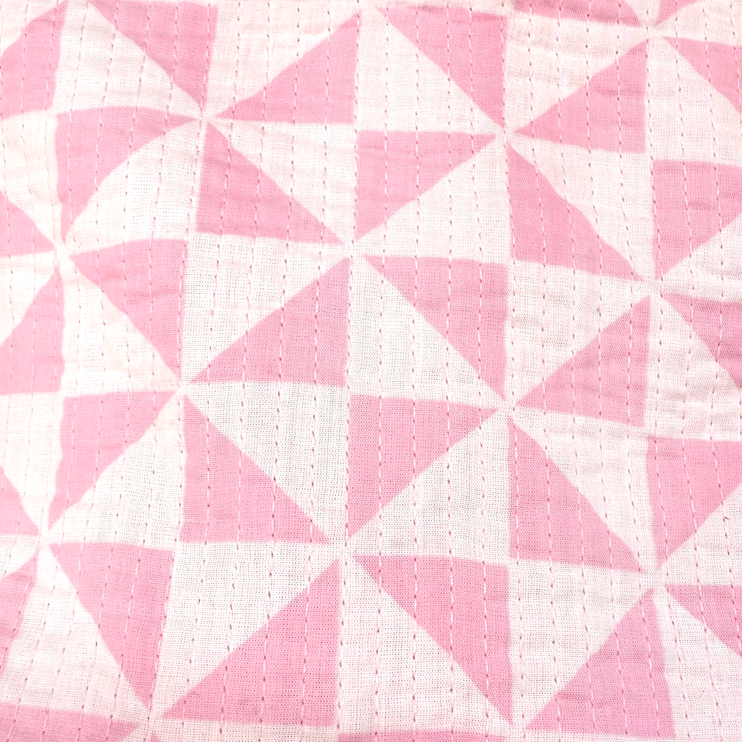 Small Reversible Quilted Tote | Pink Bouquet Floral