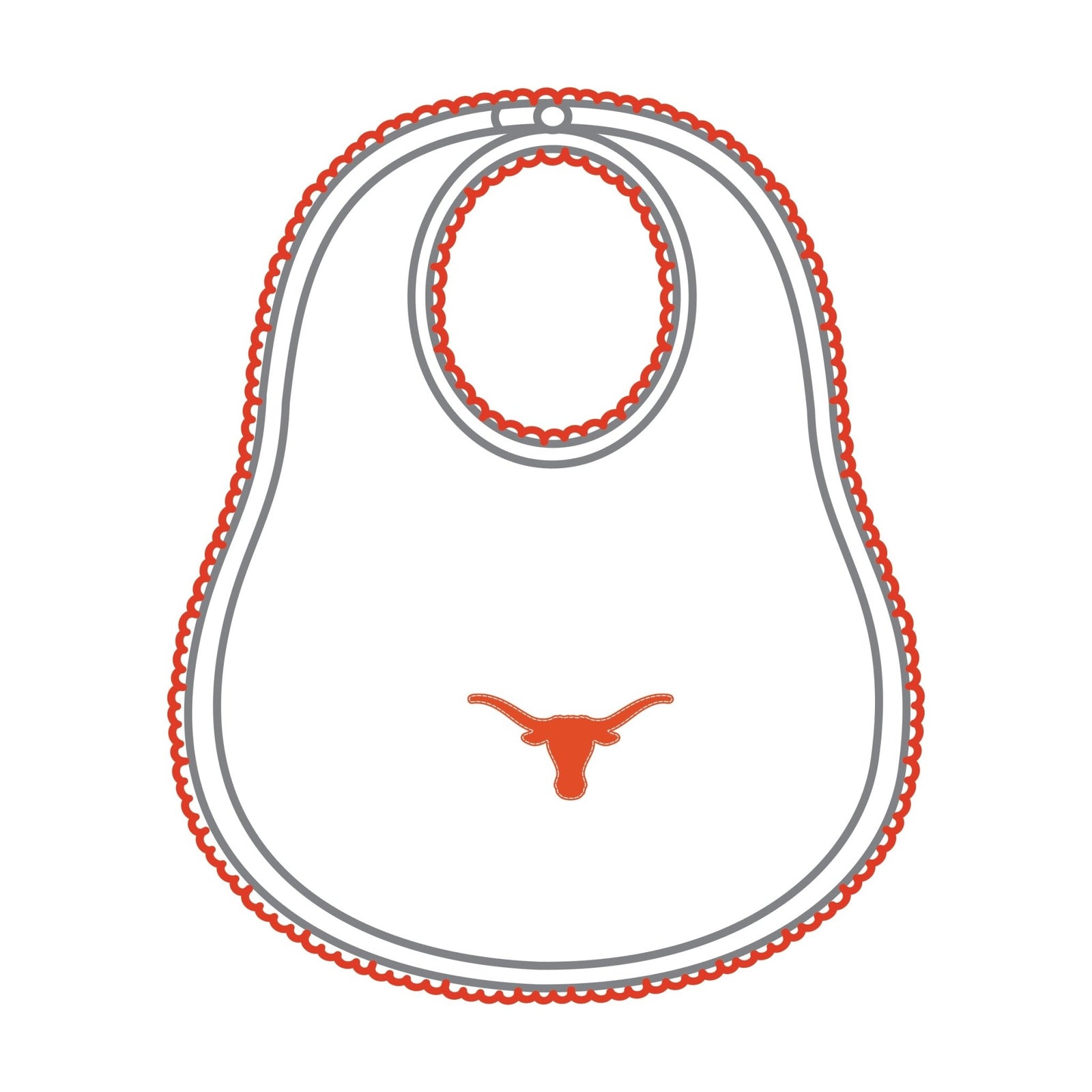 Lil' Longhorn Embroidered Bib