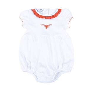 Lil' Longhorn Embroidered Ruffle Bubble