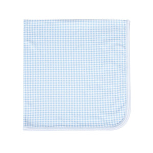 Mini Checks Swaddle Blanket | Blue