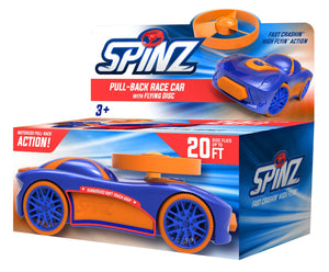 SPINZ Pull-Back Race Car with Flying Disc