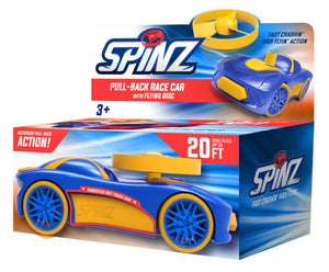 SPINZ Pull-Back Race Car with Flying Disc