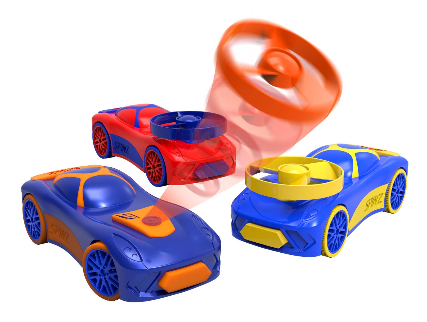 SPINZ Pull-Back Race Car with Flying Disc