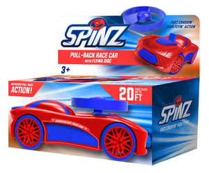 SPINZ Pull-Back Race Car with Flying Disc