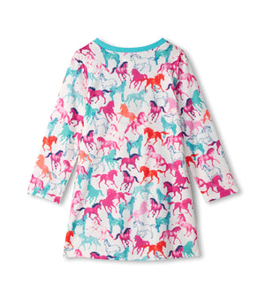 Photo Horses Long Sleeve Nightgown