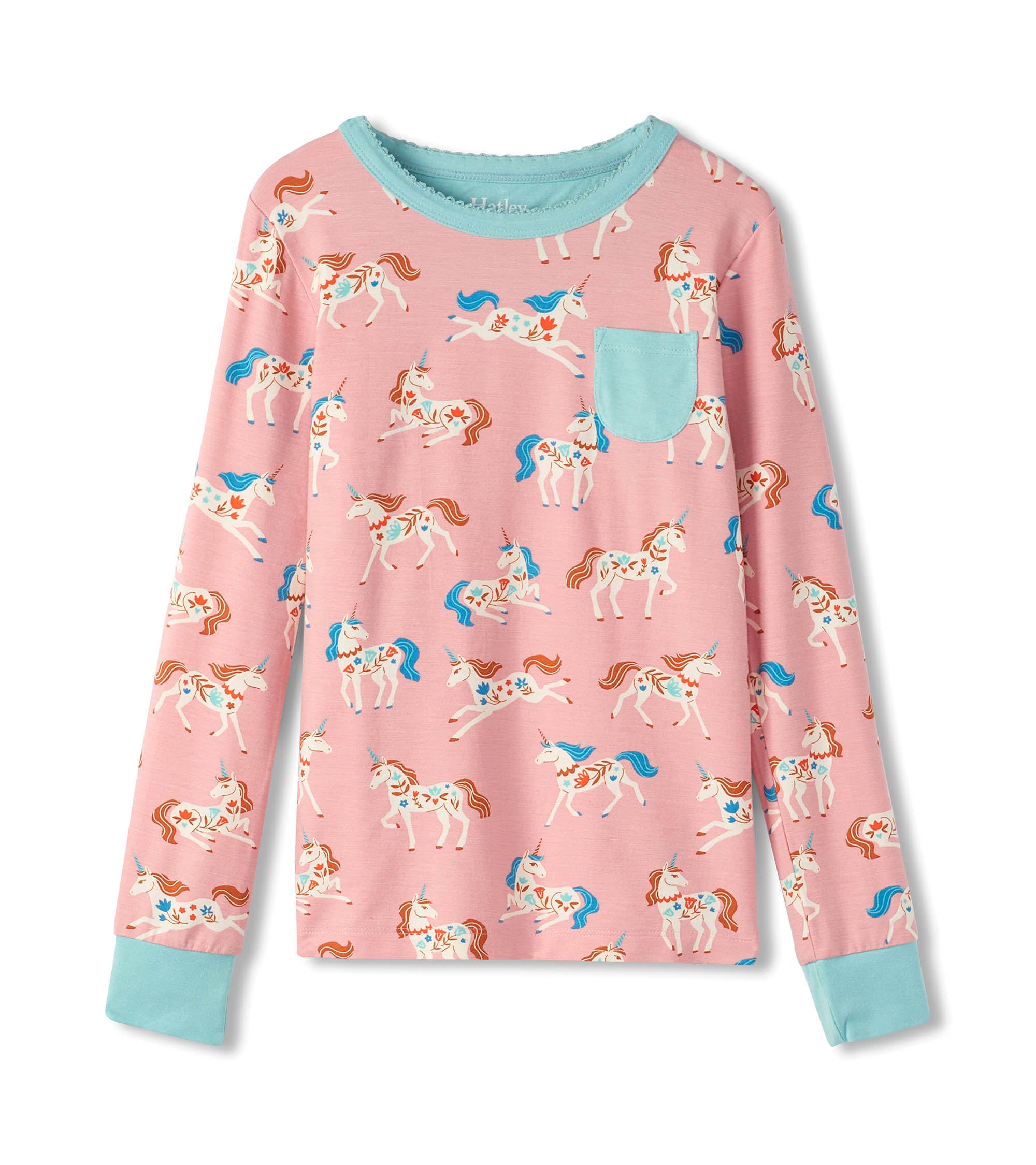 Folksy Unicorn Bamboo Pajama Set