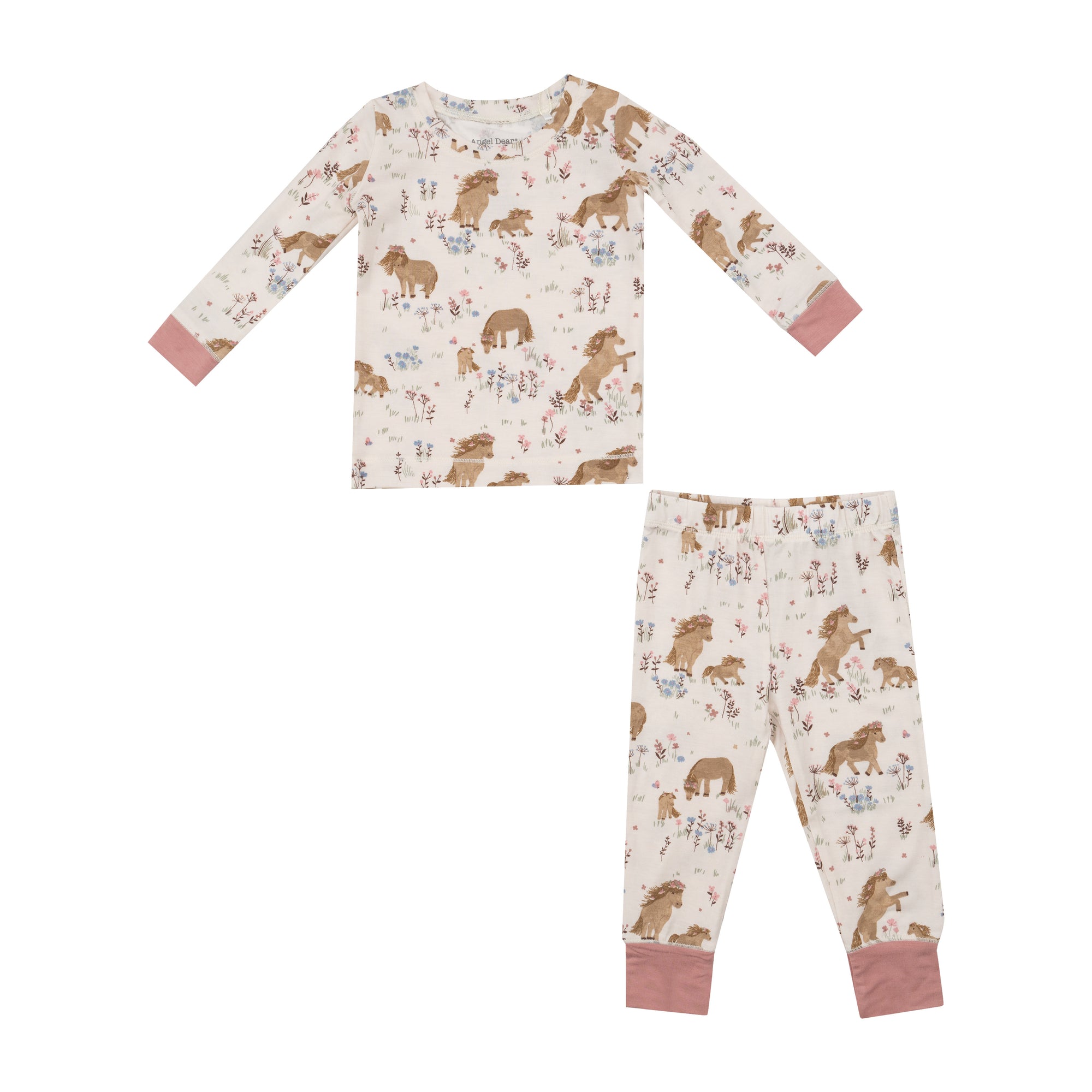 Pretty Ponies Bamboo Long Sleeve Loungewear Pajama Set