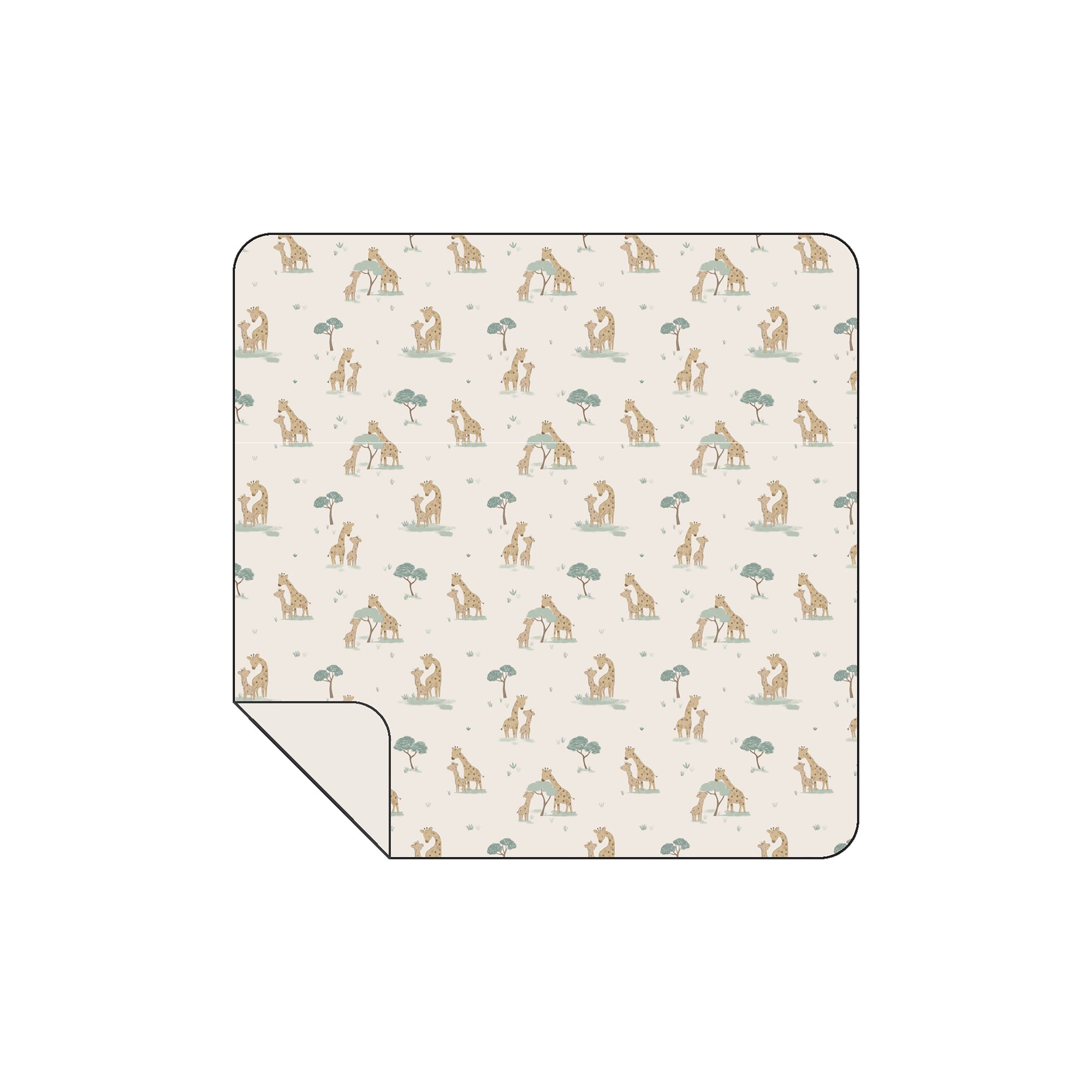 Giraffe Families Bamboo Swaddle Blanket