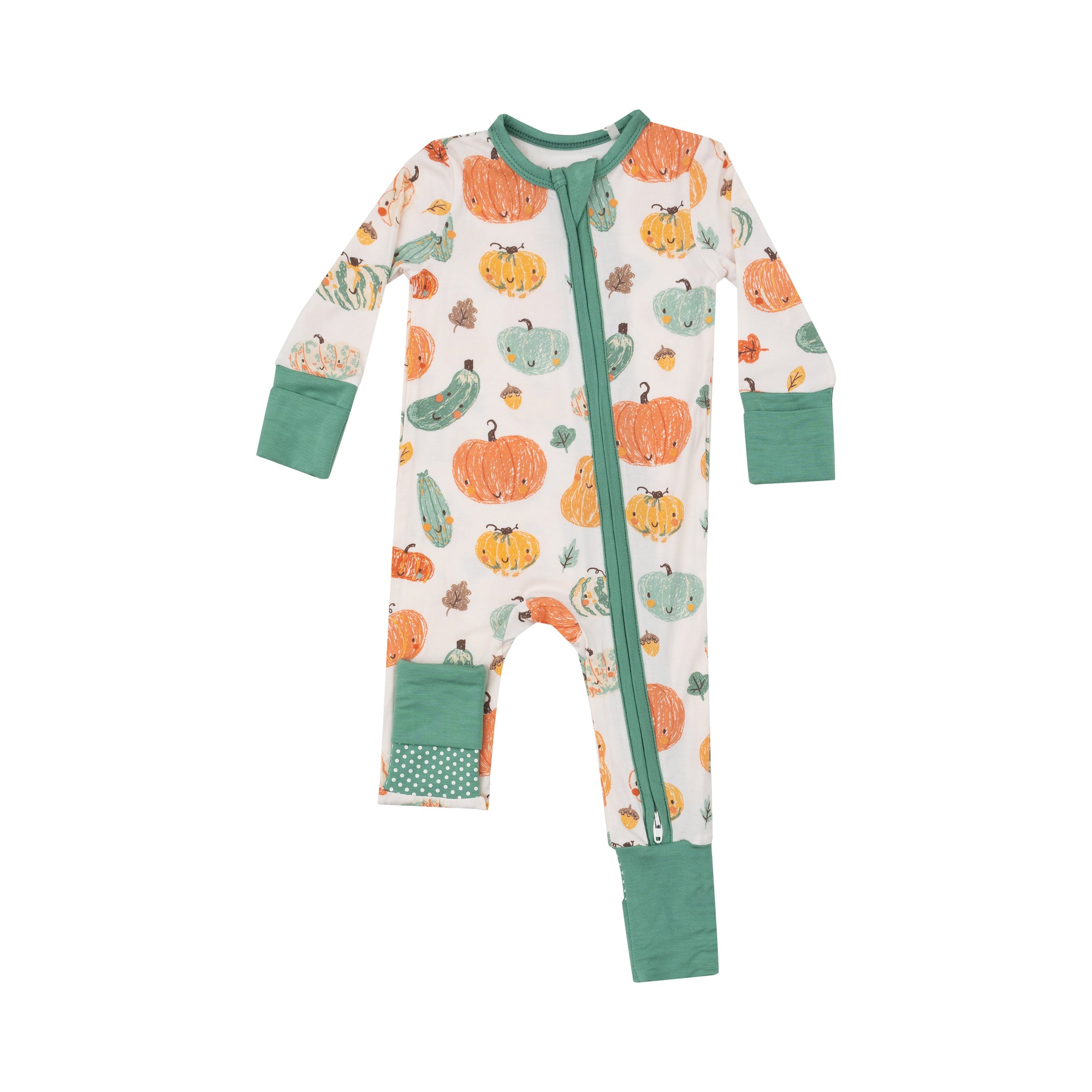 Crayon Pumpkins Bamboo 2 Way Zipper Coverall