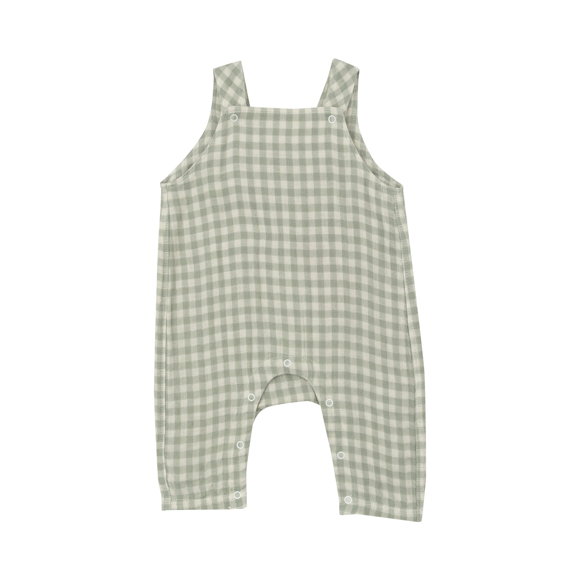 Mini Green Gingham Muslin Overall