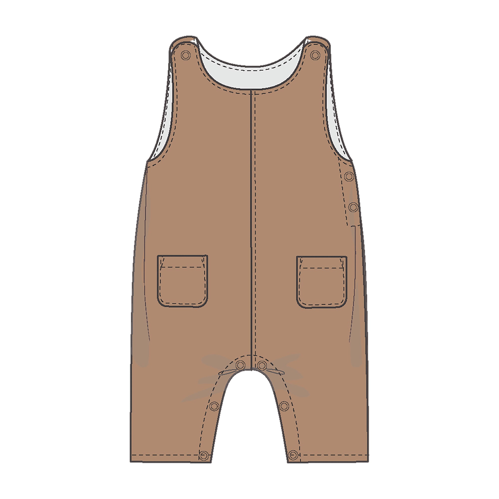 Corduroy Cinnamon Swirl Uni Overall