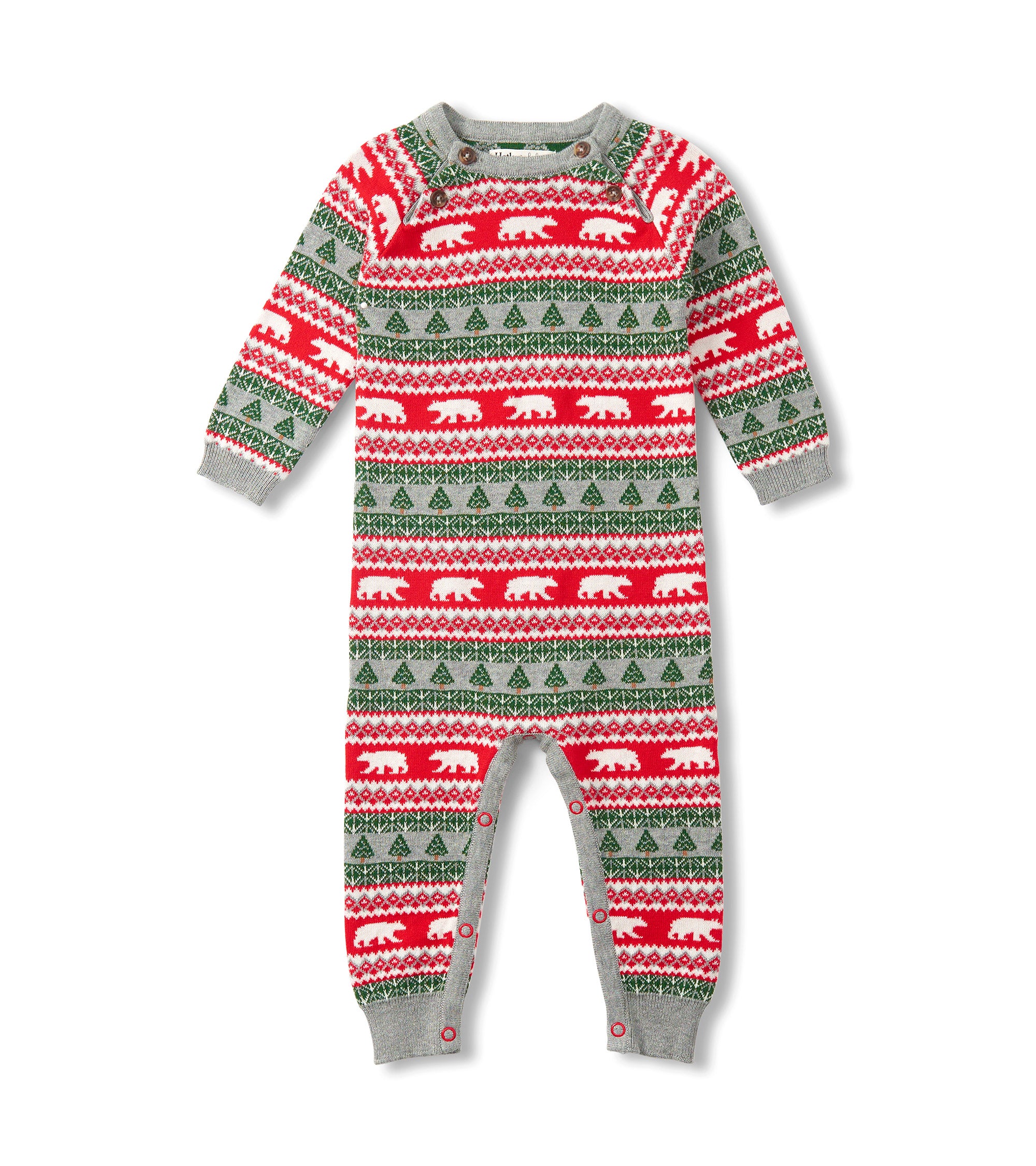 Polar Bear Fair Isle Sweater Romper