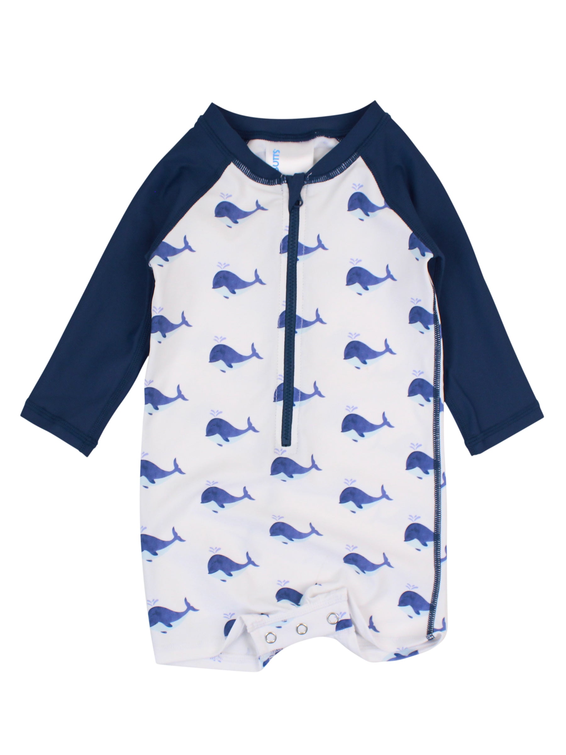 Whale Friends Boys Long Sleeve One Piece Rash Guard