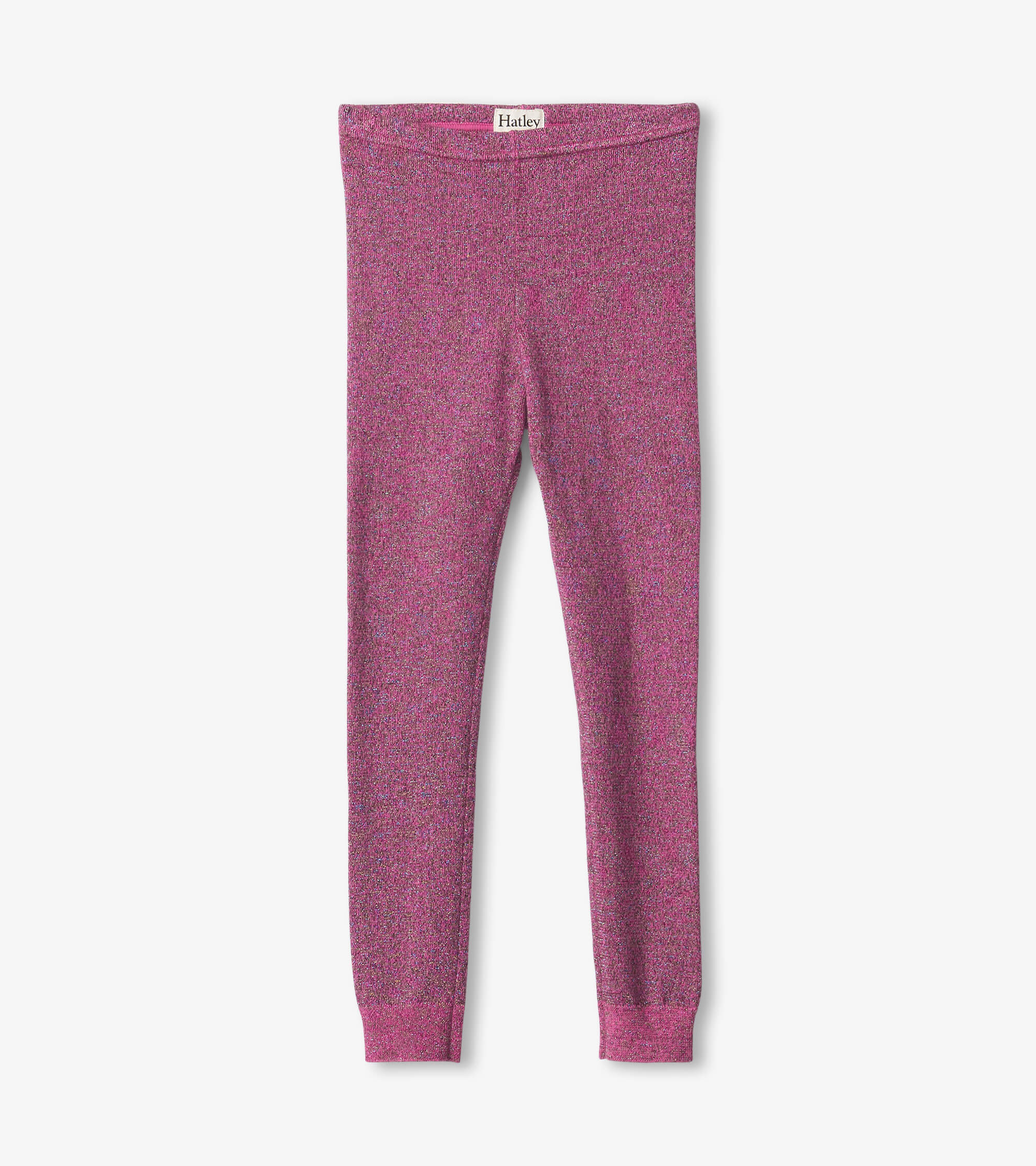 Pink Glitter Knit Leggings