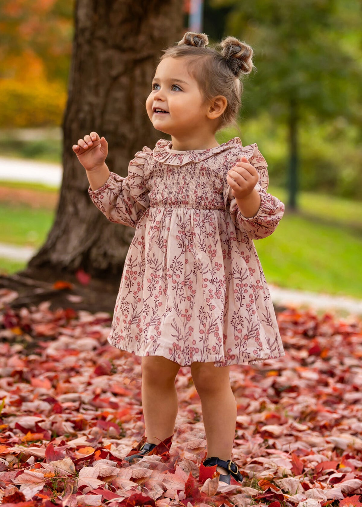 Smocked Autumn Dress