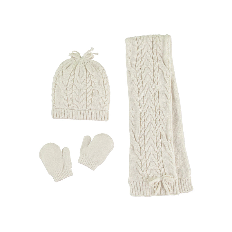Baby girl hat scarf and glove set deals