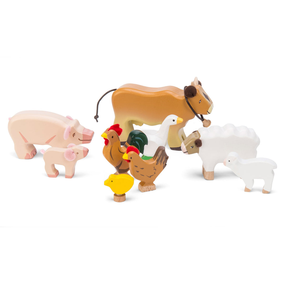 Wooden Farm Animals-Wooden Barn-Farm Animal Set-Wooden Toy Tractor-Small  World Play-easter gift