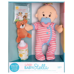 Wee Baby Stella Peach Soft Plush Baby Doll | Sleepy Time Scents Set