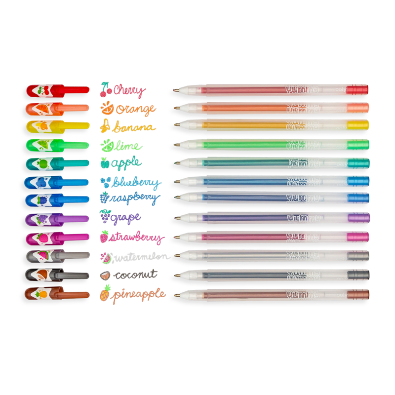 Yummy Yummy Scented Glitter Gel Pens | Set of 12