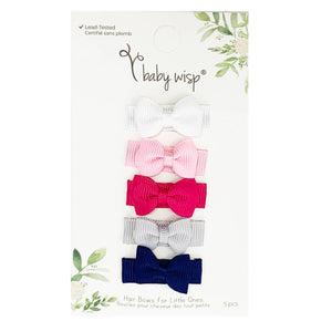 Tuxedo Bow Snap Clip, Set of 5 | Prep Girl